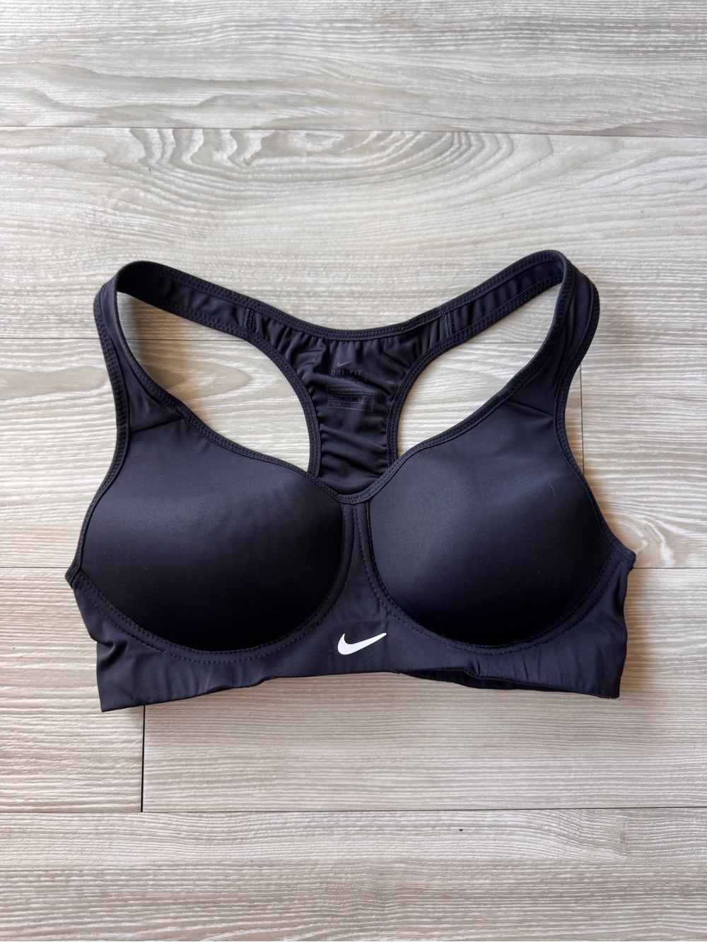 Nike Black Racerback Molded-Cup High Support Sports Bra